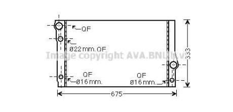 AVA BMW Радіатор охолодження 5 F10,7 F01 3.0 AVA COOLING BW2354