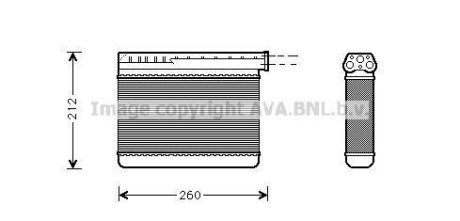 BMW радіатор опалення 3 E36,5 E39 AVA COOLING BW6166 (фото 1)