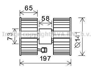 Вентилятор обігрівача салону BMW X3 (E83) (03-11) AVA COOLING BW8483 (фото 1)