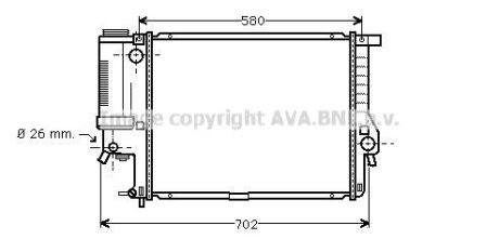 Радіатор обігрівача салону BMW 5 E39 (96-03) 2.0i, 2.5i, 2.8i AVA AVA COOLING BWA2201