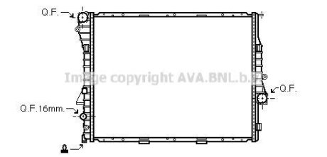 Радиатор охлаждения двигателя BMW X5e53 3,0D 12/03>, 4,4i 4,6i 4,8i 02> AT AC+/- AVA COOLING BWA2276 (фото 1)