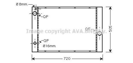 AVA BMW Радіатор охолодження 5 E60, 6 E63, 7 E65/66 2.0/4.4 AVA COOLING BWA2285