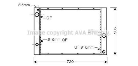 Радіатор охолодження BMW 5 E60-E61/7 E65-E66-E67-E68 (01-) AT (вир-во AVA) AVA COOLING BWA2338