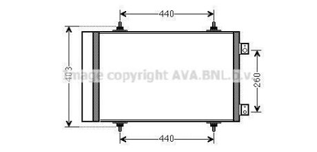 Радиатор кондиционера PSA Jumpy Expert II 1,6d 2,0d AVA COOLING CNA5263D (фото 1)