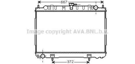 Радіатор охолодження двигуна Nissan X-Trail (01-08) 2,2d MT AVA COOLING DN2241 (фото 1)