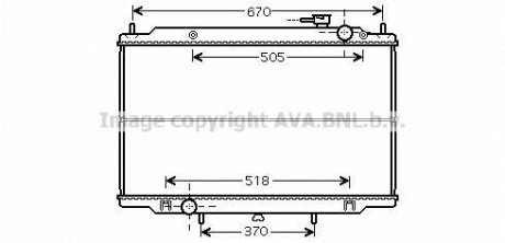 Радіатор охолодження NISSAN PICKUP D22-NP300 98+ (вир-во AVA) AVA COOLING DN2266