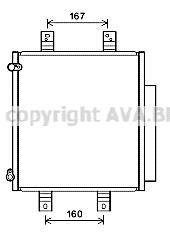 AVA DAIHATSU Радіатор кондиціонера (конденсатор) з осушувачем SIRION 1.0-1.5 05-, SUBARU AVA COOLING DU5076D