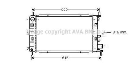 FORD Радіатор сист. охолодження двиг. ESCORT 1,4 CVH 90-98 AVA COOLING FD2150 (фото 1)