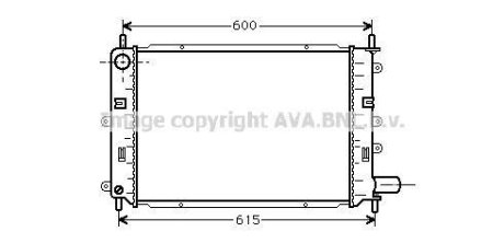 AVA FORD Радіатор охолодження ESCORT 1.8 91- AVA COOLING FD2151