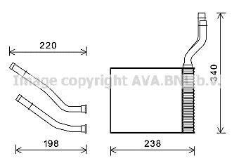 Радиатор отопителя салона Ford Mondeo IV Galaxy S-max AC+ AVA COOLING FD6464 (фото 1)