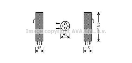 Осушувач кондиціонера Ford Fiesta 09>, B-Max Ecosport 12> AVA AVA COOLING FDD584