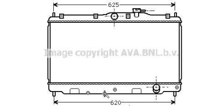 HONDA Радіатор охолодж. ACCORD 1,8-2,0 (90-) AVA COOLING HD2010 (фото 1)