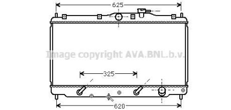 Радіатор охолодження HONDA ACCORD IV (90-) 1.8-2.2 AT(вир-во AVA) AVA COOLING HD2011