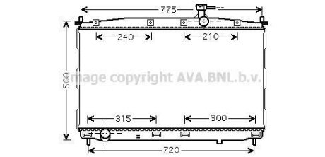 Радиатор охлаждения двигателя Hyundai Santa Fe II (06-11) MT AVA COOLING HY2173 (фото 1)