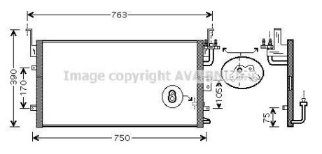 HYUNDAI Радіатор кондиціонера Sonata IV,Kia Magentis 01- AVA COOLING HY5135 (фото 1)