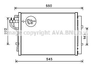 HYUNDAI Радіатор кондиціонера (конденсатор) з осушувачем i10 II 1.0 13- AVA COOLING HY5445D (фото 1)