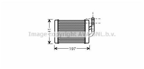 Радиатор отопителя Hyundai H-100, Porter 2.5D (94-) AVA COOLING HY6158 (фото 1)