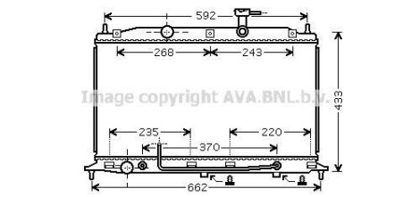 Радіатор охолодження HYUNDAI Accent (вир-во) AVA COOLING HYA2177 (фото 1)