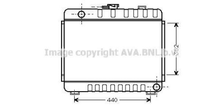 DB Радіатор охолодження двиг. T1 200-SERIES B601 (1977) 207D 2.4 AVA COOLING MS2045 (фото 1)