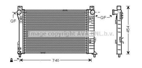 DB Радіатор охолодження двиг. W203, S203 AVA COOLING MS2338 (фото 1)