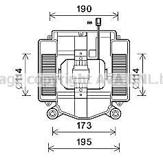 Вентилятор отопителя салона MB S221 05>13 AVA AVA COOLING MS8669