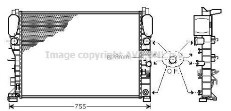 Радіатор, Система охолодження двигуна AVA COOLING MSA2342