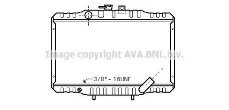 HYUNDAI Радіатор охолодження двиг. H 100 2,5 D 93- (400x598x32) AVA COOLING MTA2062 (фото 1)