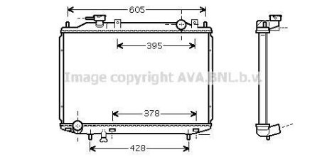 FORD Радіатор охолодження Ranger, Mazda BT-50 2.5D/3.0TDCi 99- AVA COOLING MZ2171 (фото 1)