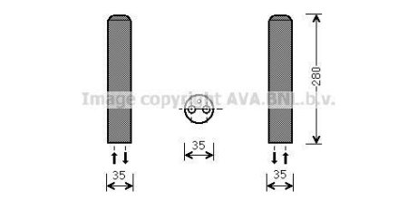 Осушитель кондиционера Mazda 6 02>07 1.8-2,3i 16V AVA AVA COOLING MZD234