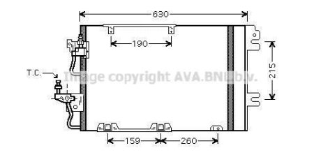 Радиатор кондиционера Opel Astra H Zafira B AVA COOLING OL5367D (фото 1)