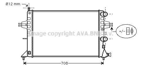 Радиатор охлаждения двигателя Opel Astra G 1,4i 07>09 MT AC+ AVA COOLING OLA2255 (фото 1)