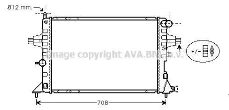 OPEL Радіатор охолодження ASTRA G 2.0-2.2 98- AVA COOLING OLA2293 (фото 1)