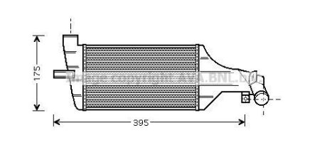 AVA OPEL Інтеркулер Astra G, Zafira A 2.0/2.2DTI AVA COOLING OLA4374