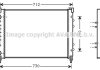 Радіатор охолодження RENAULT Megane (вир-во) AVA COOLING RTA2241 (фото 2)