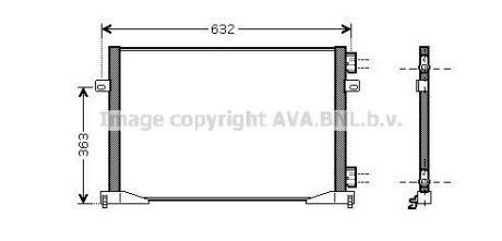 Радиатор кондиционера Renault Traffic 1,9 DCI 01>07 AVA AVA COOLING RTA5339