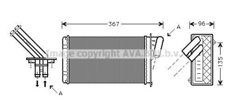 Радіатор обігрівача салону Renault Laguna II 1,9DCI 2,0DCI AVA AVA COOLING RTA6203