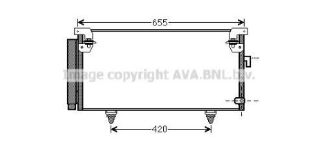 AVA SUBARU радіатор кондиціонера Legacy IV, Outback 03- AVA COOLING SUA5073D