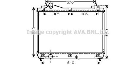 Радіатор охолодження SUZUKI GRAND VITARA 2,0; 2,4 MT (вир-во) AVA COOLING SZ2104 (фото 1)