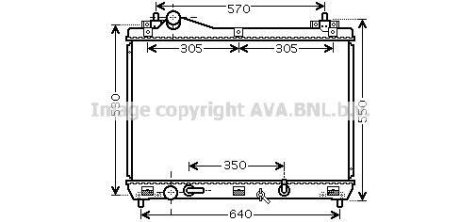 Радіатор охолодження SUZUKI Grand Vitara II (JT) (вир-во) AVA COOLING SZ2105 (фото 1)