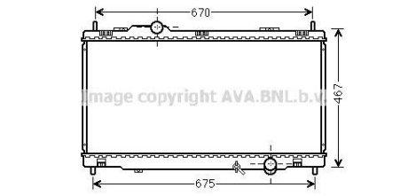 LEXUS Радіатор охолодження двиг. GS 300, 350, 450 05- AVA COOLING TO2495 (фото 1)