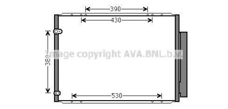 LEXUS Радіатор кондиціонера (конденсатор) з осушувачем RX 350 06- AVA COOLING TO5573D (фото 1)