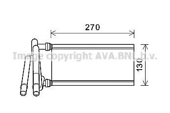 Радиатор отопителя салона Lexus GS (05-11), Lexus IS (06-15) AVA COOLING TO6706