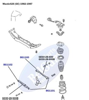 Сайлентблок поперечного рычага BELGUM PARTS BG1102