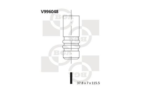 Клапан випускний BGA V996048