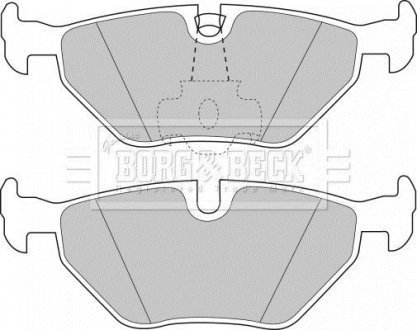 - Гальмівні колодки до дисків BORG & BECK BBP1591 (фото 1)