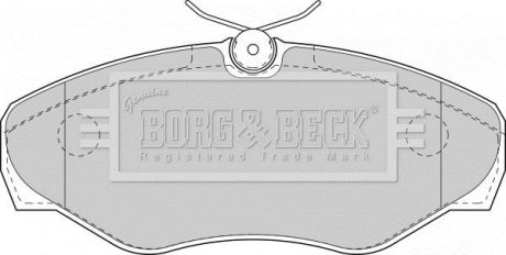 - Гальмівні колодки до дисків BORG & BECK BBP1812 (фото 1)