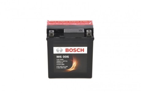 Акумулятор сухозаряджений AGM 6Ah 100А BOSCH 0 092 M60 060 (фото 1)