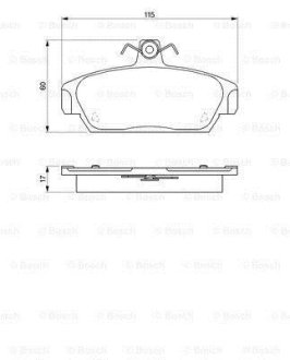 Гальмівні колодки дискові BOSCH 0986424092