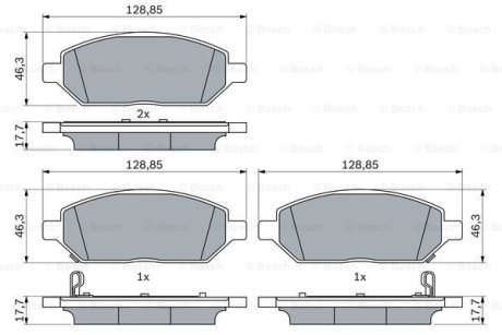 OPEL колодки гальм. передн. Karl 1,015- BOSCH 0986424842