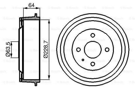 Тормозной барабан BOSCH 0986477012 (фото 1)